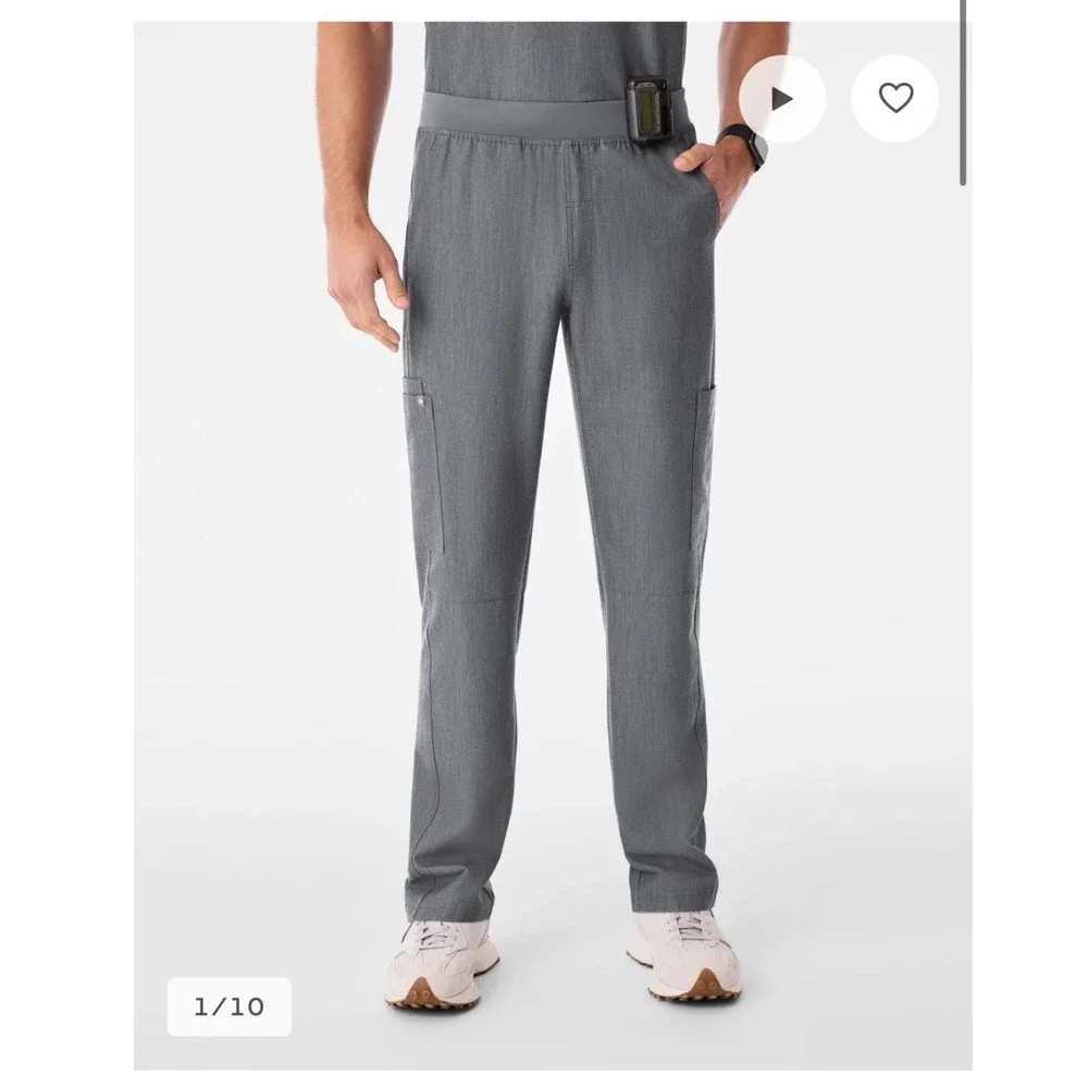 FIGS Mens Axim Straight Leg Scrub Pant Graphite XXL/S Medical Nursing Vet Doctor